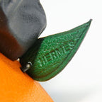Hermes Bag Charm Leather Silver 925 Orange Hardware Accessories Small — view 6