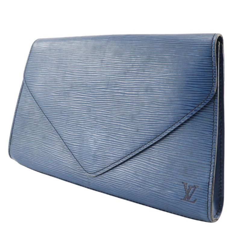 Louis Vuitton Art Deco Second Bag Epi Leather Toledo Blue Clutch — view 2