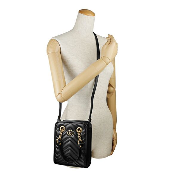 Gucci Shoulder Bag GG Marmont Black — view 6