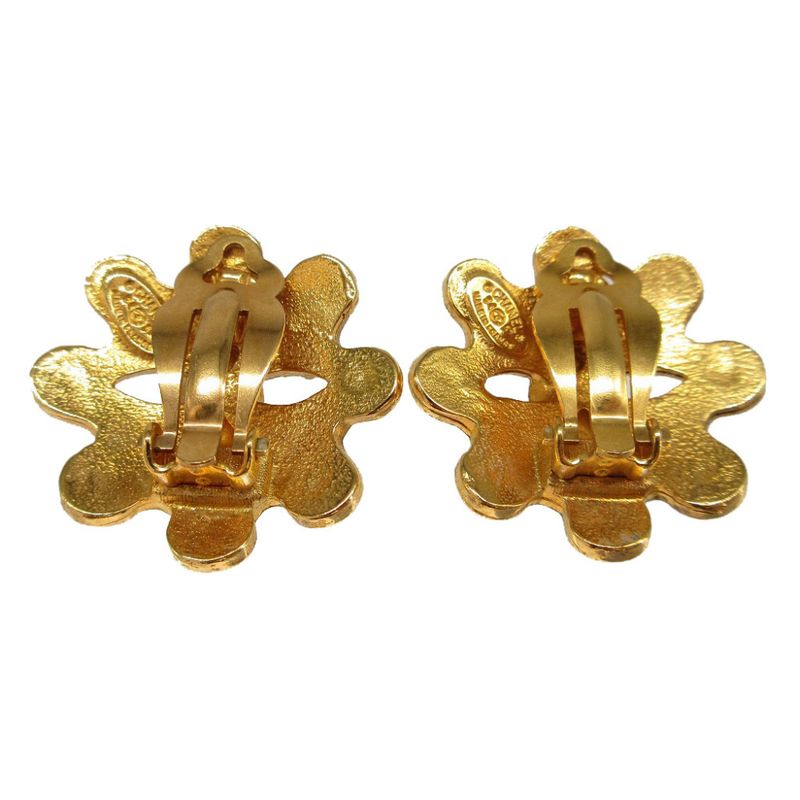 Chanel Coco Mark Vintage 94 P Metal Gold Earrings 0505 — view 3