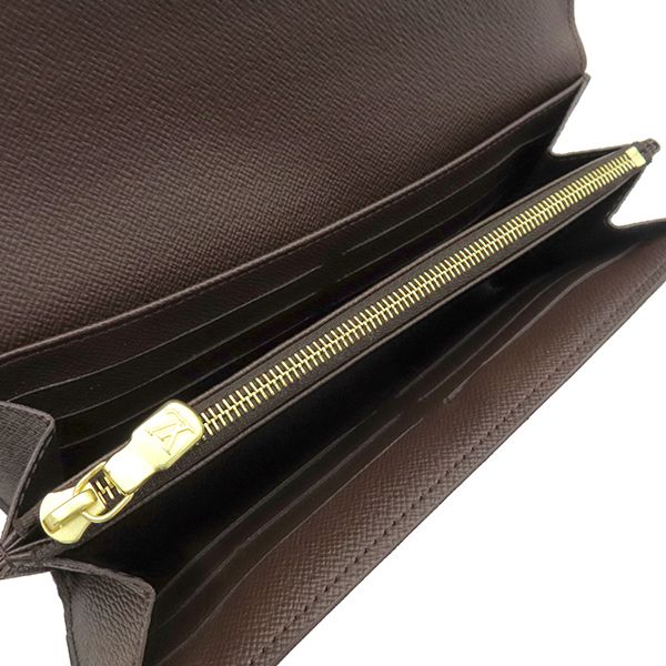 Louis Vuitton Long Wallet Portefeuille Sarah Damier Canvas Ebene — view 8