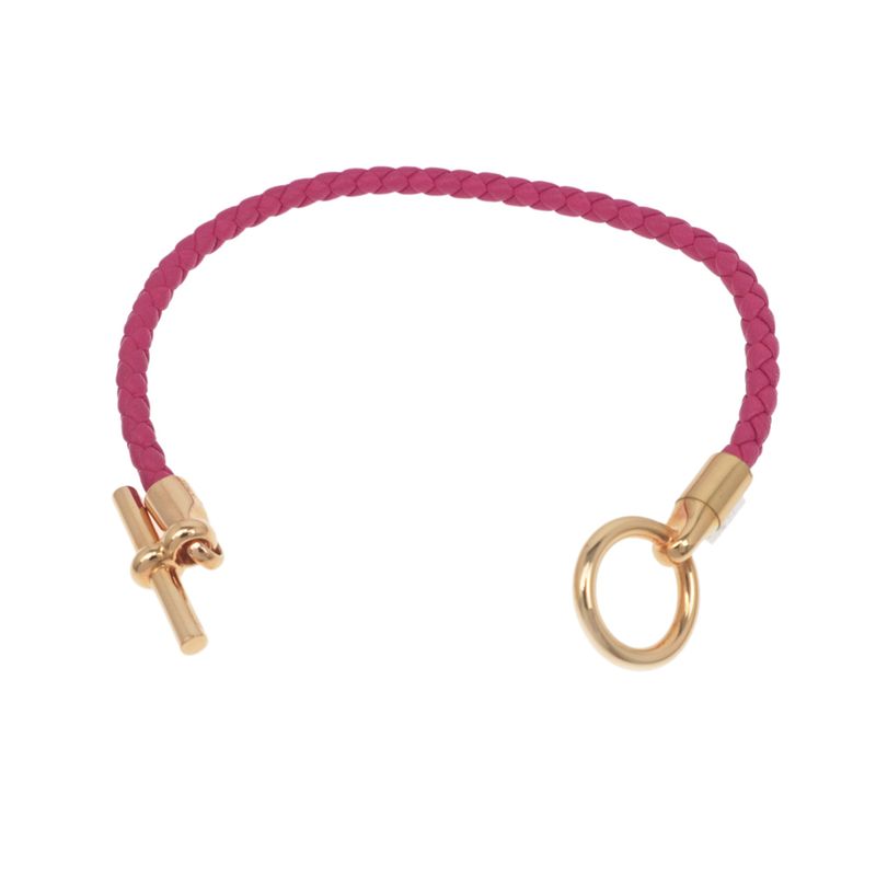 Hermes Grennan Bracelet Rose Mexico Gold Hardware Bangle Accessories — view 8