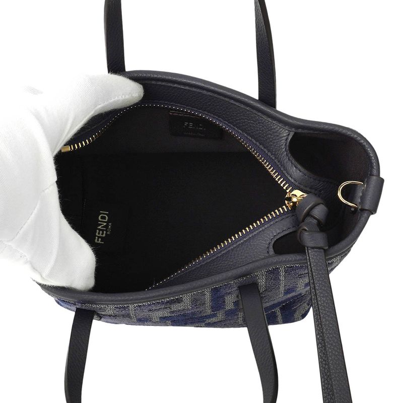 Fendi Handbag Roll Mini Blue — view 5