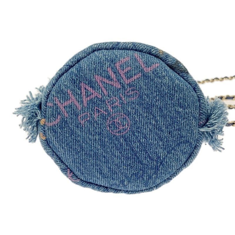 Chanel Ap2603 Denim Quilted Mini Bucket Chain Shoulder Bag — view 5