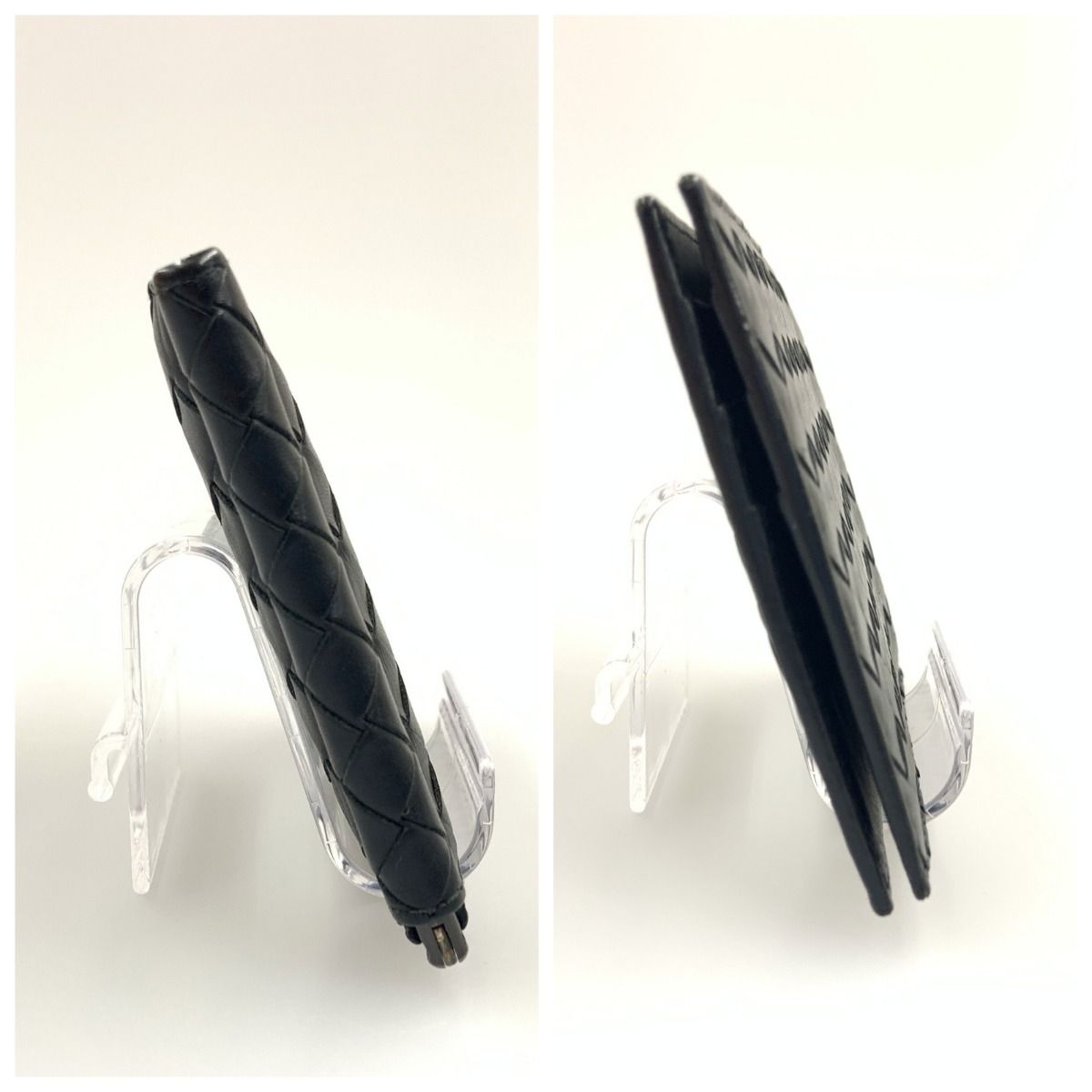 Bottega Veneta Intrecciato Bifold Wallet with Money Clip Black — view 3