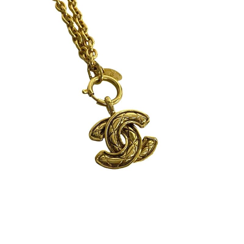 Chanel Coco Mark Motif GP Chain Necklace Pendant — view 5