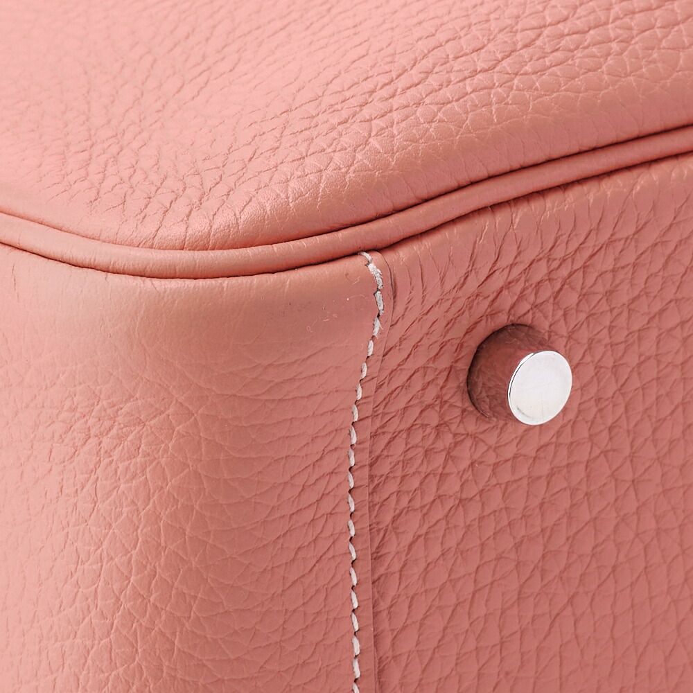 Hermes Lindy 34 Shoulder Bag Taurillon Clemence Crevette Silver — view 7