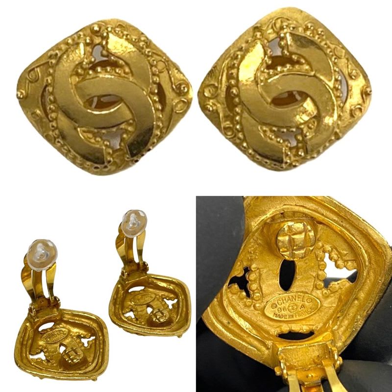 Chanel Vintage 96 Coco Mark Motif Earrings Ear Cuff Accessori — view 3
