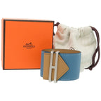 Hermes Elan Vorsoft Metal Blue Jean Bangle 0100 — view 3
