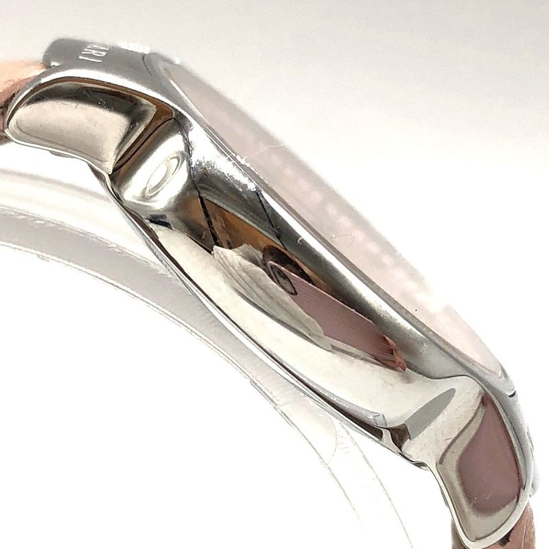 Bvlgari Solo Tempo St29 S Quartz Date Pink Dial Leather Watch Stuck — view 4