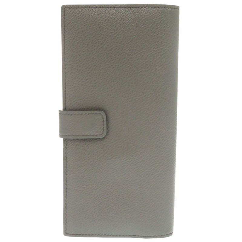 Prada Leather Gray Bifold Long Wallet 1332 — view 2