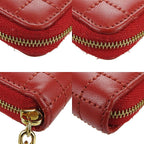 Celine Compact Zipped Wallet 10 B663 bfl.27 ed CC Charm Calfskin Red — view 3
