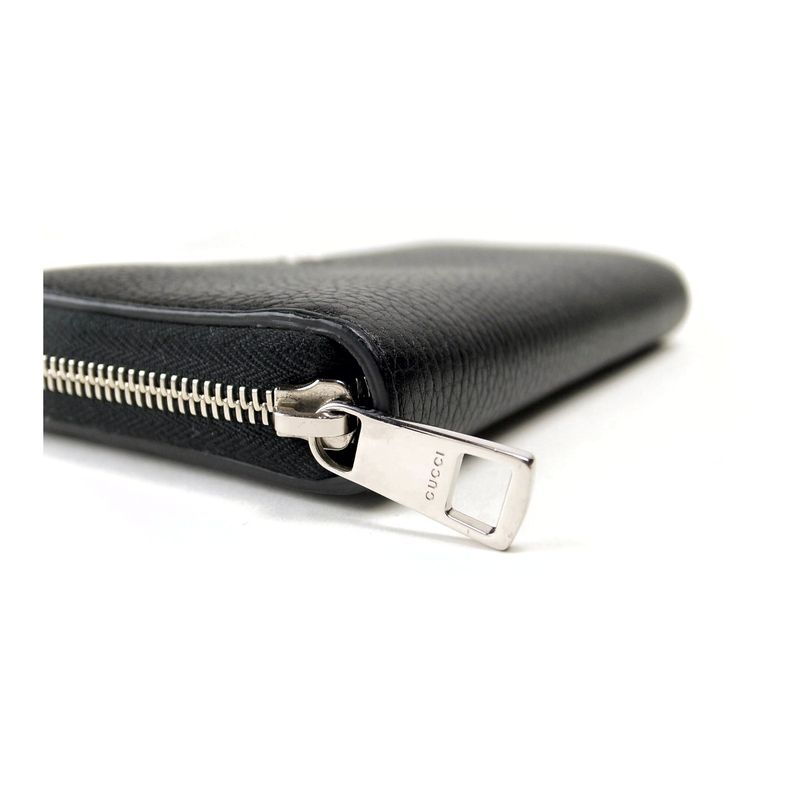 Gucci Round Zipper Long Wallet With Coin Purse Black — view 3