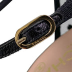 Chanel Ribbon Mesh Coco Mark Sandals — view 6