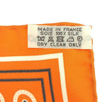 Hermes Carre 55 Apron D'or Golden Spur Silk Scarf Orange — view 5