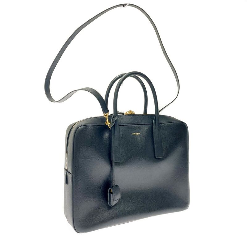 Saint Laurent Paris Leather Classic Museum 2-Way Business Bag Black — view 2
