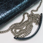Dior Miss Wallet Chain Shoulder Bag Metallic Blue — view 7