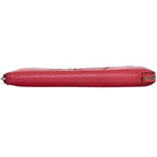 Hermes Round Zipper Long Wallet Azap Pink Rose Lipstick — view 9
