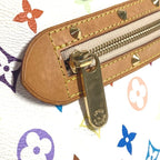 Louis Vuitton Handbag Alma Monogram Multicolor Canvas Bronze White — view 7