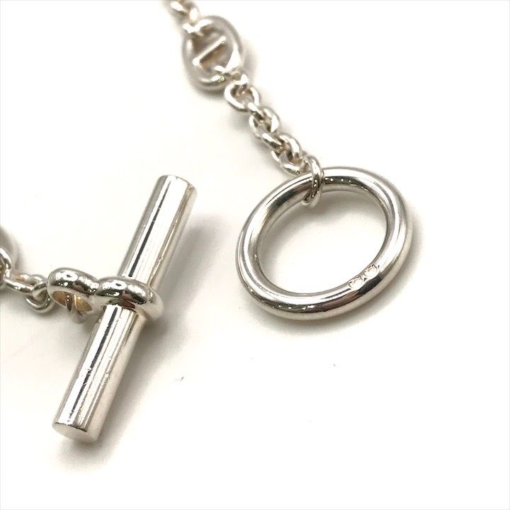 Hermes Chaine D'ancre Farandole Long Necklace 925 Sterling Silver — view 5