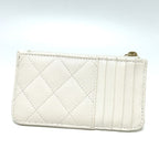 Chanel Long Wallet Coco Mark Caviar Leather White — view 2