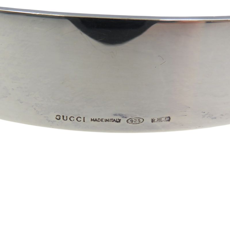 Gucci G Logo Cutout Silver 925 Bangle 0976 — view 5