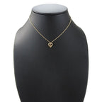 Christian Dior Necklace Metal Gold Heart Rhinestone Accessories Women — view 9