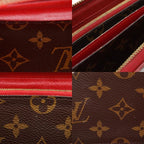 Louis Vuitton Zippy Wallet Retiro Monogram Canvas Threes Brown Red — view 9
