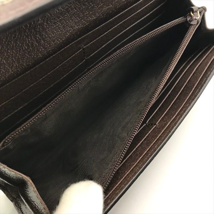 Gucci Ophidia GG Continental Wallet Leather Brown — view 9