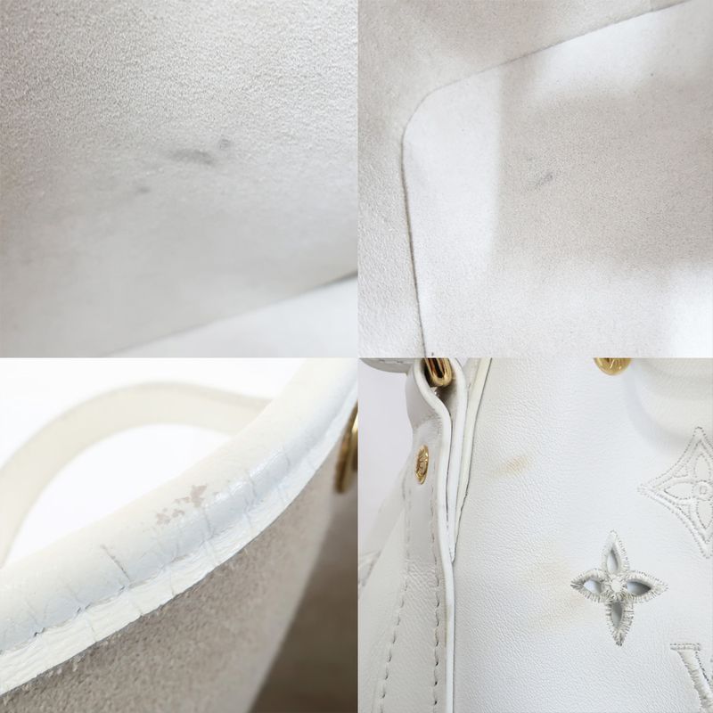 Louis Vuitton Noe PM Broderie-anglais Shoulder Bag White — view 7