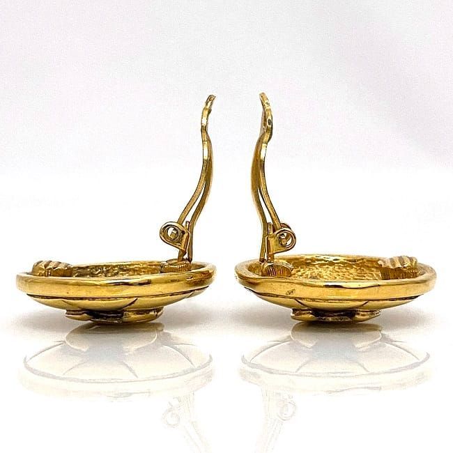 Chanel Earrings Gold Coco Mark Vintage GP — view 5