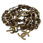Chanel Chain Belt Vintage Finish Coco Mark Gold Plated And Suede — view 3