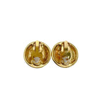 Chanel Vintage Large Coco Mark Earrings — view 7