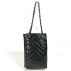 Chanel Upside Down Shoulder Bag Quilted Enamel Black — view 2