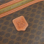 Celine Handbag Macadam Leather Brown Gold Hardware Vanity Bag Pouch — view 5