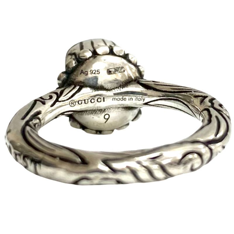 Gucci Anger Forest Eagle Head Ring Silver 925 No 9 Accessory — view 4