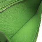 Hermes Long Wallet Bearn Soufflet Verso Veau Epsom Vert Fizz Yucca Silver