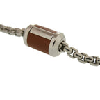 Hermes Meri Mello Metal Buffalo Horn Silver Ash Necklace 0812 — view 7