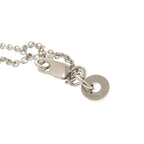 Hermes Col H Metal Leather Silver Gray Necklace Pendant 1333 — view 7