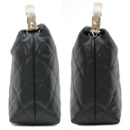 Chanel Top Handle 2-Way Bag Shoulder Black Gold Hardware Quilted — view 5