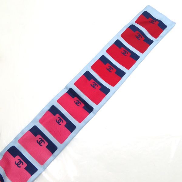 Chanel Headband Twilly Coco Mark 100% Silk Scarf With Tag — view 7