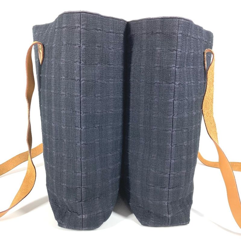 Hermes Shoulder Bag Amedava Cabas de Poche Cotton Navy — view 4