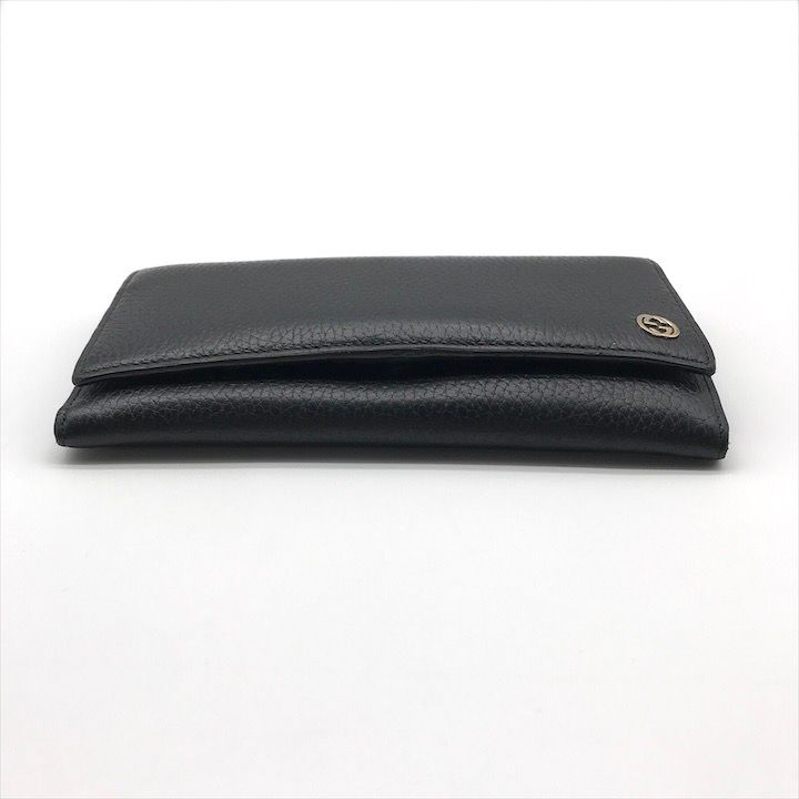Gucci Inter Locking Leather Bifold Wallet Black — view 3