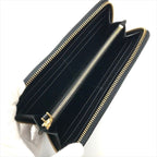 Prada Big Logo Saffiano Zip Around Wallet Black — view 7