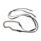 Hermes Vintage Chain Silver 925 Leather Bracelet Black 1312 — view 6