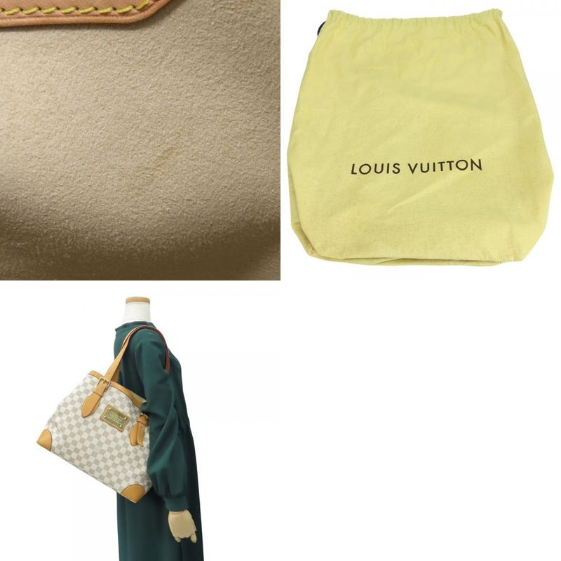 Louis Vuitton Tote Bag Hampstead MM Damier Azur Nubuck White — view 9