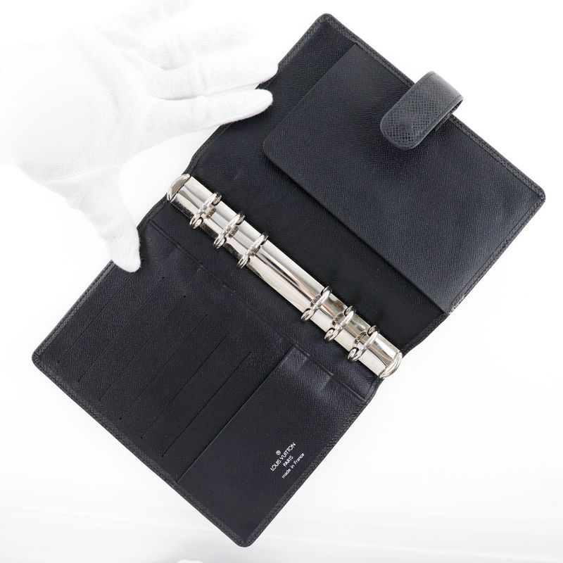 Louis Vuitton Agenda MM Taiga Ardoise Black Sp0041 Notebook Cover — view 7