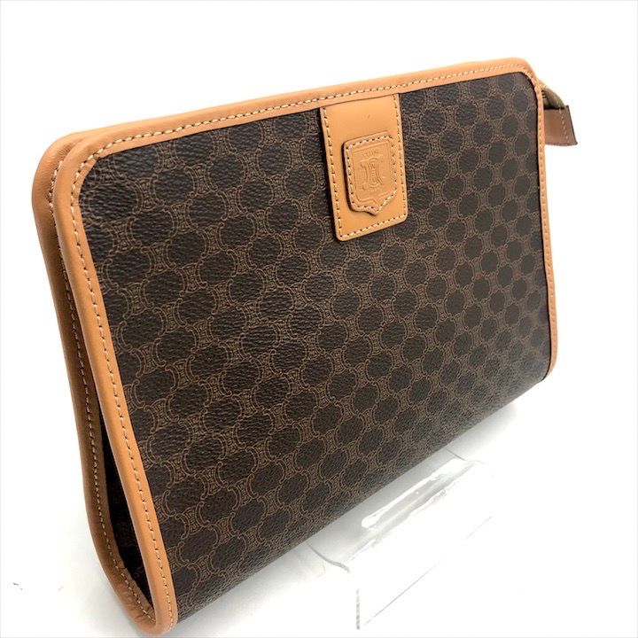 Celine Macadam Triomphe Clutch Brown — view 6