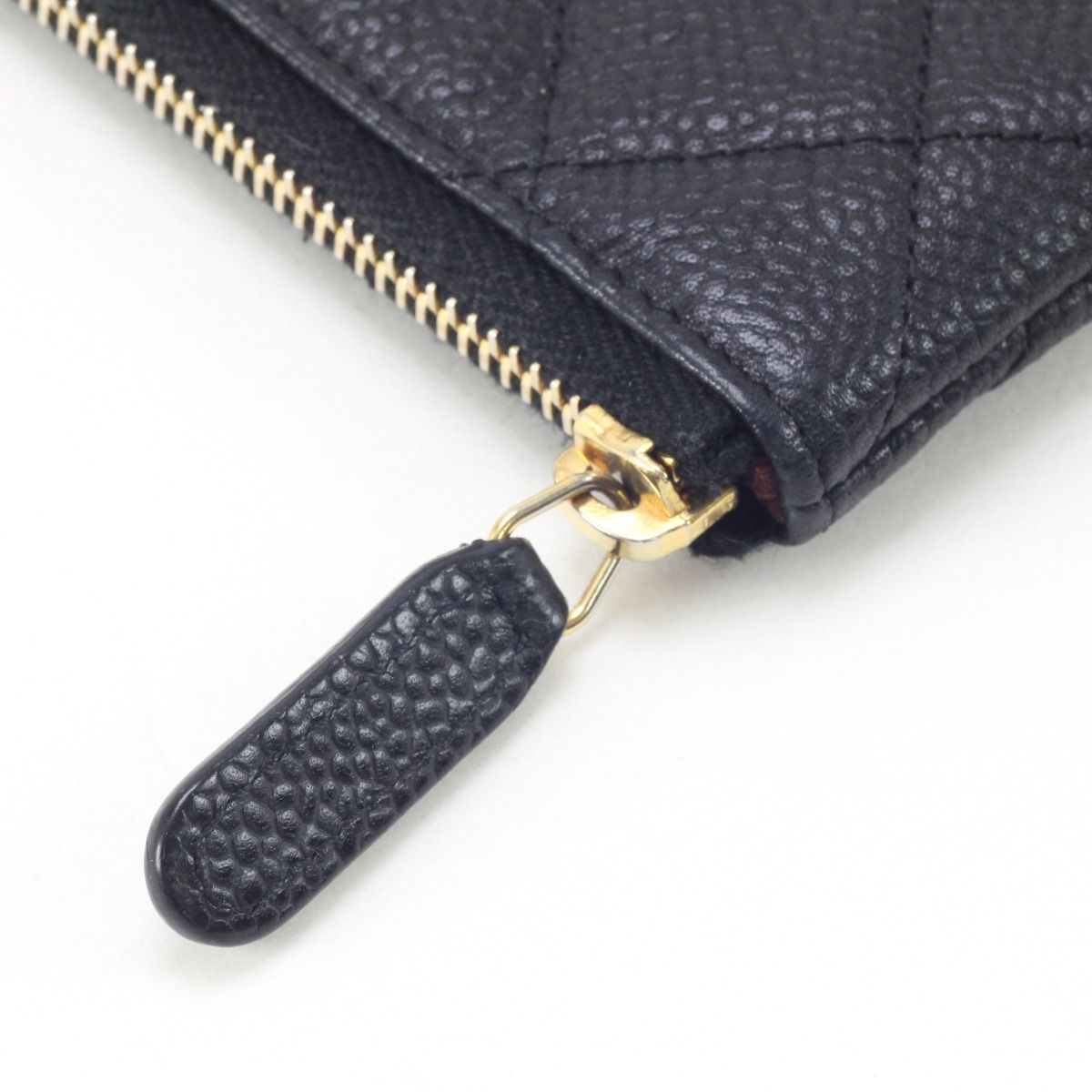 Chanel Wallet Coin Case Caviar Leather Black Ring — view 5