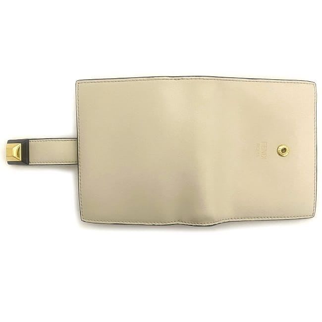 Fendi Bifold Wallet Beige Gold Orange 8 M0386 — view 5